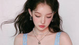 Kitty and Bow Piercing - Silver Color