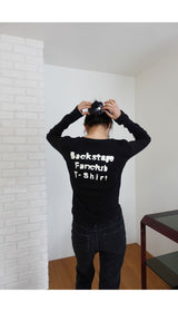 BACK typo sleeve top