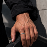 Engraved Arc Open Ring