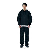 DOUBLE SIDE CARGO SWEAT PANTS [BLACK]
