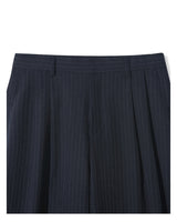(UNISEX) ピンタック ストライプ ワイド スラックス