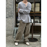 [Unisex] オーバーフィットヘンリーネックニットスリーブス(4color)