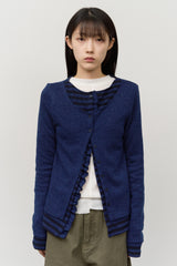 (W) Ruffled Layered Cardigan