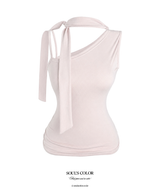 Sera Asymmetric Tie Top (4color)
