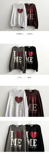 i❤️ME Crack Vintage Printed Sweatshirt