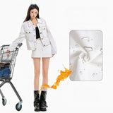 White Denim Jacket & Mini Skirt Set