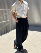 [S/S] Multi stripe half shirts(2color)