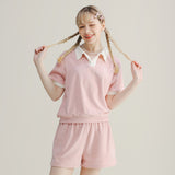 25P PER テリー襟付きTシャツ 25B41212 PK/BL