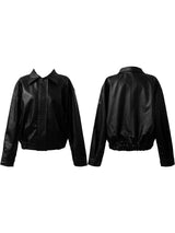 vintage old leather jacket (2color)