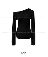Tino Basic Unbalanced Shoulder Long Sleeve