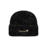 VARZAR Safety Pin Fur Beanie / Black