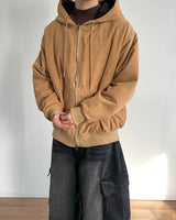 Work Corduroy Hood Zip-Up