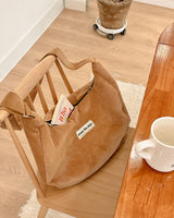 【MADE】Corduroy Big Cross Bag - Camel