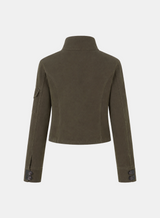 Evelyn Asymmetric Layered Military Jacket