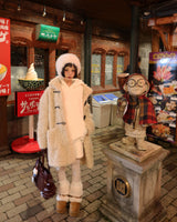 Half fur coat of soft tteokbokki