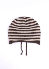 STRIPE SHIRRING LOOSE BEANIE