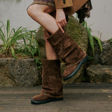 Rivet Middle Boots - 2Color
