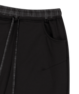 Double-Waisted Jersey Pants / Black