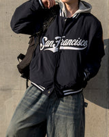 Sanver Lettering Varsity Padding Jumper