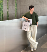 ジーニー366ストレートコットンバンディングワイドパンツ