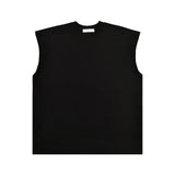 [UNISEX] WORLD PEACE オーバーサイズローエッジスリーブレスTシャツ（ブラック）