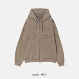 Nerv Pigment Hooded Zip Up (3color)