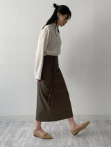 Ritz Pleated Mock Neck Blouse