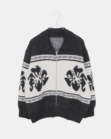 Mulli Nordic Collar Loose Fit Knit Zip-Up