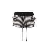 Freak Stripe Shorts [White]