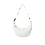 24FW BASIC LOGO GLOSSY VEGAN LEATHER CROSS BAG IVORY