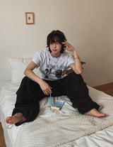 ハッピーピクチャープリンティング半袖Tシャツ