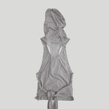 ROPE KNOTTED BACK HOOD
