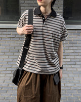 パヴェルストライプカラーショートスリーブTシャツ