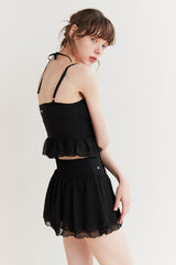 WHISPER BUTTON TOP black