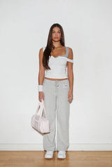 Basic rough tank top - gray