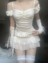 Rudica Puff Frill Top (white)