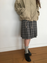 YWD PLAID PLEATS SKIRT (3color)