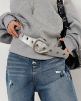 Punching Big Buckle Wide Belt