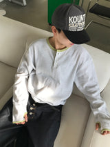 レイヤード ウォーマー ワッフル Tシャツ (4c)