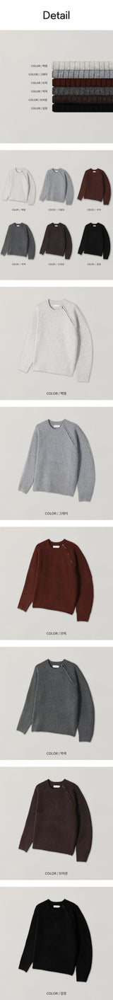 [F/W] ゴルジサイドジッパーニット(6color)