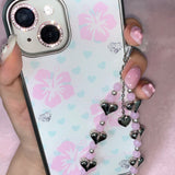 Aloha gal phone case (mint) - silver epoxy