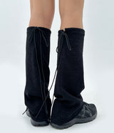 (FALL MUST-HAVE!) THICK CUTE LACE BOW-STRING A-LINE LEG WARMERS - 2 COLOR