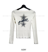 Medus cutting boat neck long sleeve