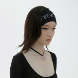 LETTERING HAIRBAND (BLACK)