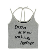 LETTERING SLEEVELESS KNIT