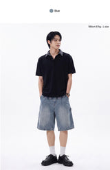 アーバンカーペンターバミューダデニムパンツ(blue)