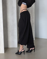 Koneco Pintuck Wide Jogging Pants