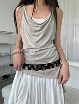 Button@leather belt