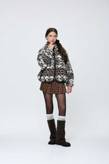 NORDEN FLEECE JACKET / BROWN