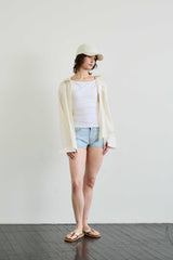 LUMINOUS OVERSIZED SHIRT / BEIGE
